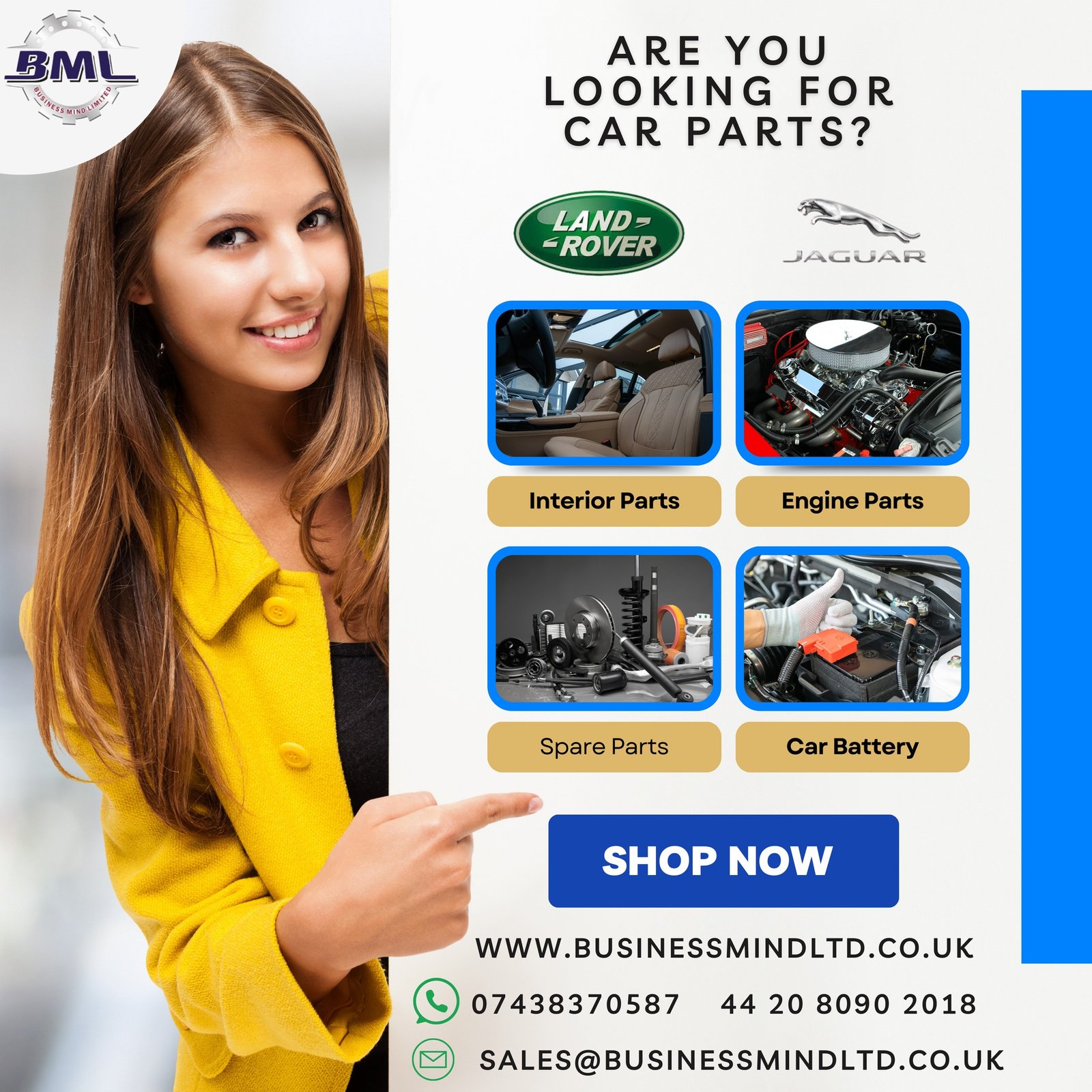 Businessmindltd Land Rover & Jaguar Parts Banner
